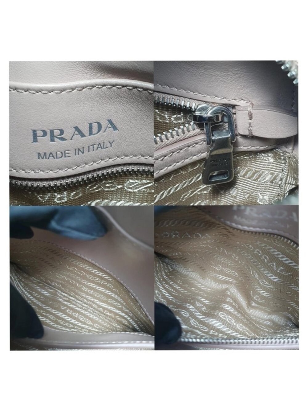 Authentic Prada Diagramme Camera Bag Nude Beige Leather Crossbody Chain Luxury - Picture 11 of 11